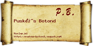 Puskás Botond névjegykártya