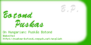botond puskas business card