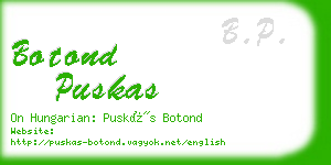 botond puskas business card